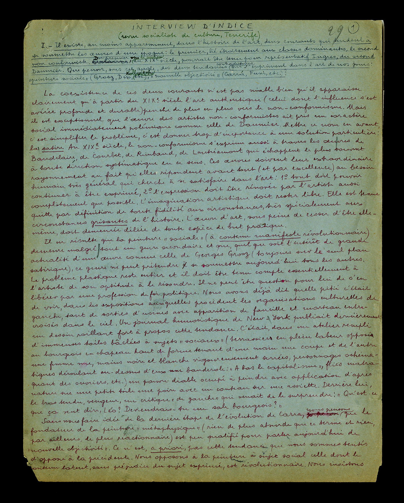 Registro de salida: «Documento (manuscrito) »