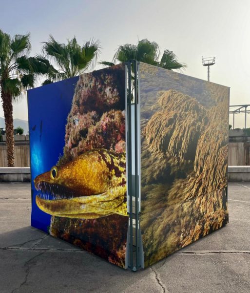 cubo de la extensión de la exposición entre mar y tierra